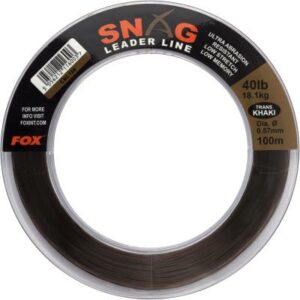 Fox Snag Leader Trans Khaki - 40lb (0.57mm) x 100M