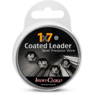 Iron Claw 1x7 Coated Leader black 4kg 5m