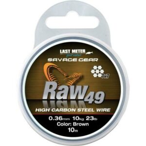 Savage Gear Raw49 0.36mm 11kg 24lb Uncoated Brown 10m