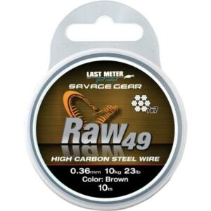 Savage Gear Raw49 0.45mm 16kg 35lb Uncoated Brown 10m