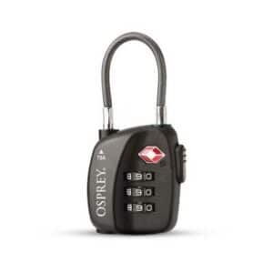 Osprey TSA 3 Dial Cable Lock Black O/S