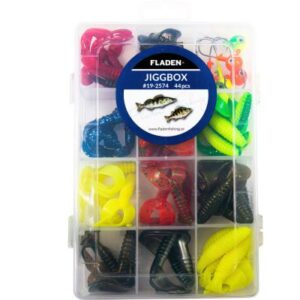 FLADEN Jig Set Tails in Tackle box 75-85mm