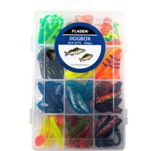 FLADEN Jig Set Shad in Tackle box 80mm