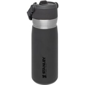 Stanley Iceflow Flip Straw Water Bottle 0.65L Fassungsvermögen Charcoal