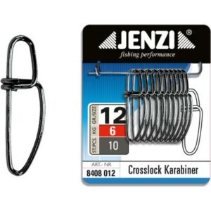 JENZI Crosslock Karabiner in Black-Nickel Ausführung Größe 12 6 Kg