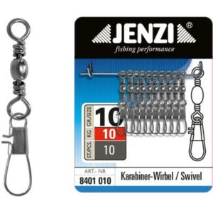 JENZI Karabiner-Wirbel in Nickel Gr.10 bis 10kg