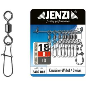 JENZI Sicherheits-Tönnchen Karabiner Wirbel Black Nickel Gr.18 8kg