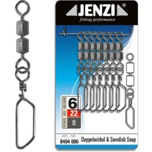 JENZI Doppel-Sicherheitswirbel mit Swedish-Snap Black Nickel Größe: 6 22kg
