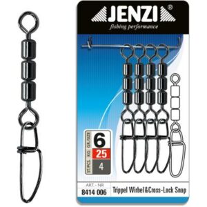 JENZI High-Speed Wirbel mit Fastlock-Karabiner Balck Nickel Gr.6 25kg