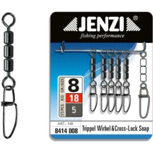 JENZI High-Speed Wirbel mit Fastlock-Karabiner Balck Nickel Gr.8 18kg