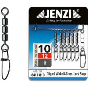 JENZI High-Speed Wirbel mit Fastlock-Karabiner Balck Nickel Gr.10 12kg