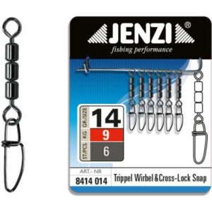 JENZI High-Speed Wirbel mit Fastlock-Karabiner Balck Nickel Gr.14 9kg