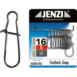 JENZI Fastlock-Snap Wirbel Farbe black-nickel Size 16