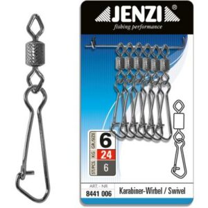 JENZI Sicherheits-Tönnchen-Karabiner Wirbel Black-Nickel Größe: 6 bis 24kg