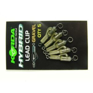 Korda Hybrid Lead Clips - 5 Stück gravel