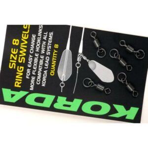 Korda Size 8 Flexi ring swivels – 8 Stück