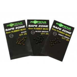 Korda Safe Zone 4mm Rubber Bead - 25 Stück Weedy Green