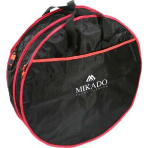 Mikado Setzkeschertasche - 2 Fächer - rund (63X17cm) - Schwarz Rot