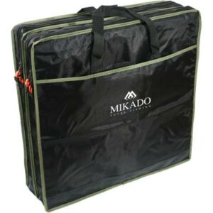 Mikado Setzkeschertasche - 2 Fächer - quadratisch - SchwarzGrün