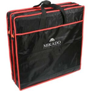 Mikado Setzkeschertasche - 2 Fächer - quadratisch - Schwarz Rot