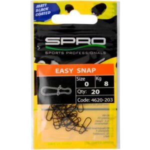 Spro Mattschwarz Easy Snap #000