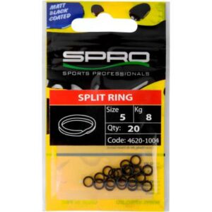 Spro Mattschwarz Split Ring #4