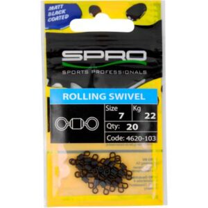 Spro Mattschwarz Rolling Wirbel #8