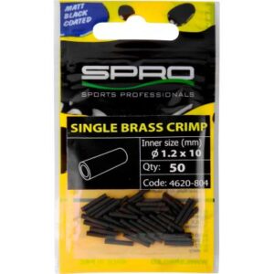 Spro Mattschwarz Single Br Crimp # 0.6Xl10