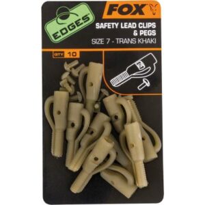 FOX Edges Size 7 Lead Clip + Pegs trans khaki