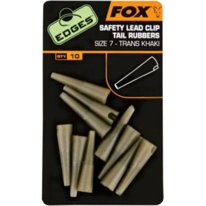 FOX Edges Size 7 Lead Clip Tail Rubbers trans khaki