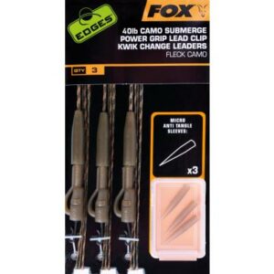 FOX Edges Camo Submerge Power Grip Lead Clip Kwik Change Kit 40lb