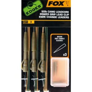 Fox Edges Ready tied Camo Leadcore Lead Clip Leaders