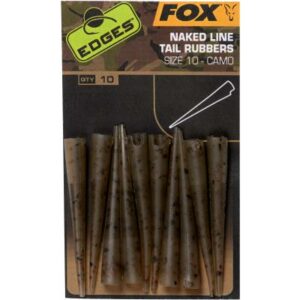 Fox Edges Camo Naked Line tail rubbers size 10 x 10