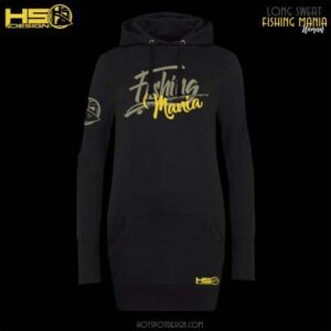 HSDesign Long hoodie Fishing Mania woman - Size S