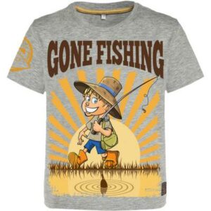 HSDesign T-shirt children Gone Fishing - Size 9/11 years