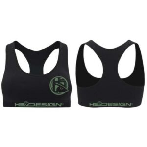 HSDesign Sport Bra green logo Size S